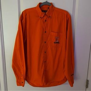 University of Illinois mens long sleeve button down logo shirt | size medium